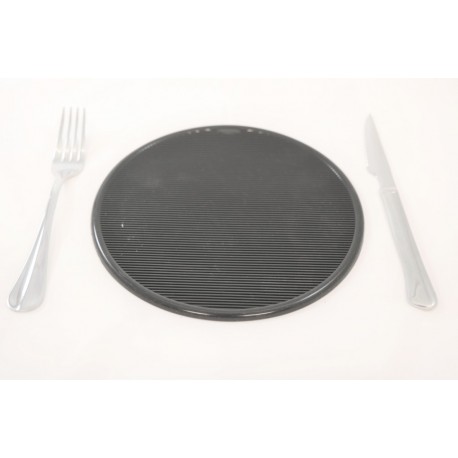 Round Black Rubber Placemats